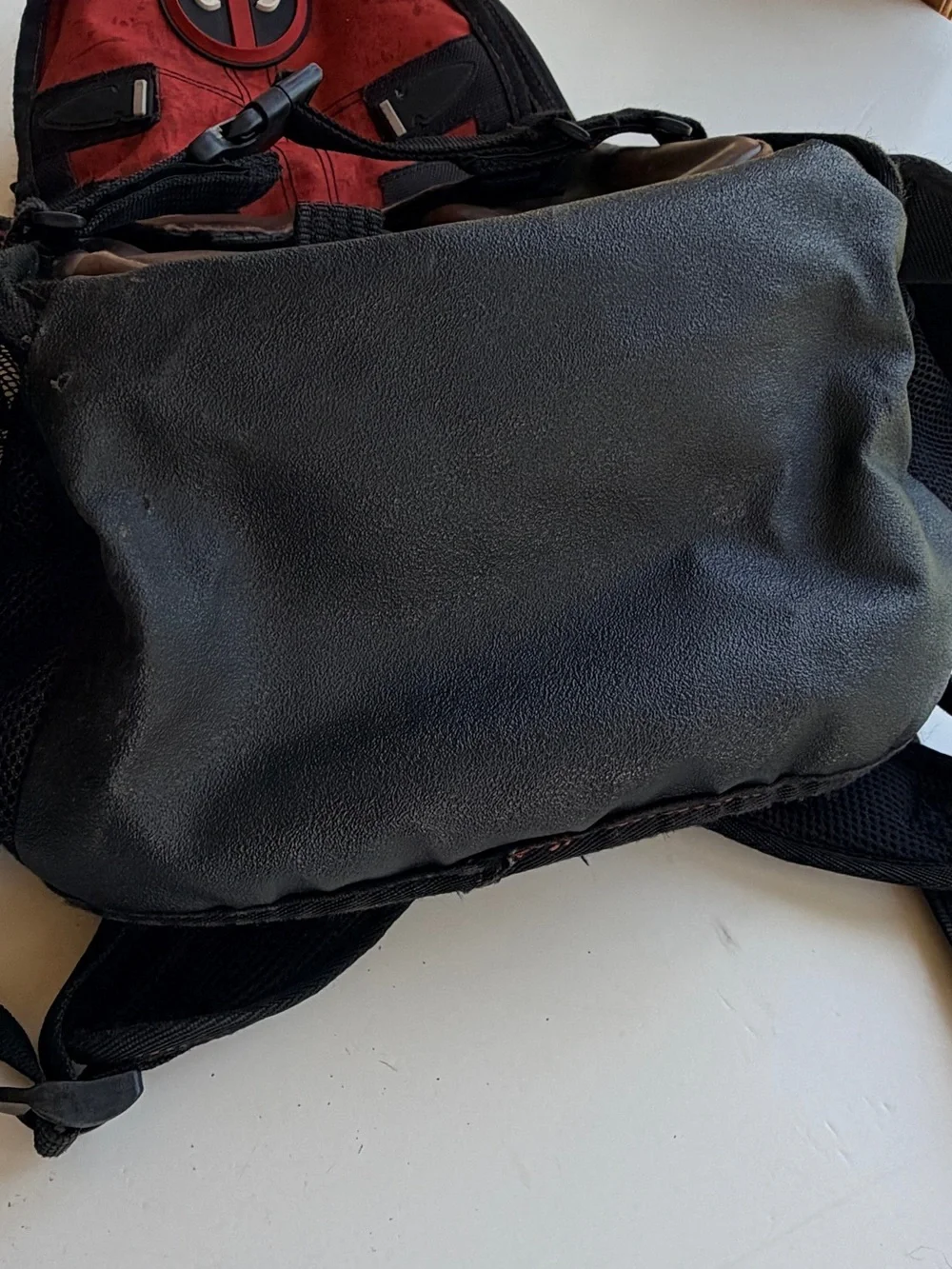 Marvel Deadpool Tactical Backpack FAIR CONDITION Large Bookbag Adjustable Straps